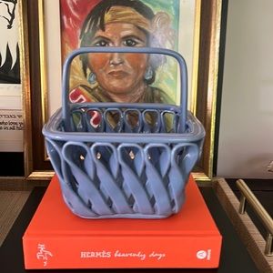 Vintage Italian woven basket